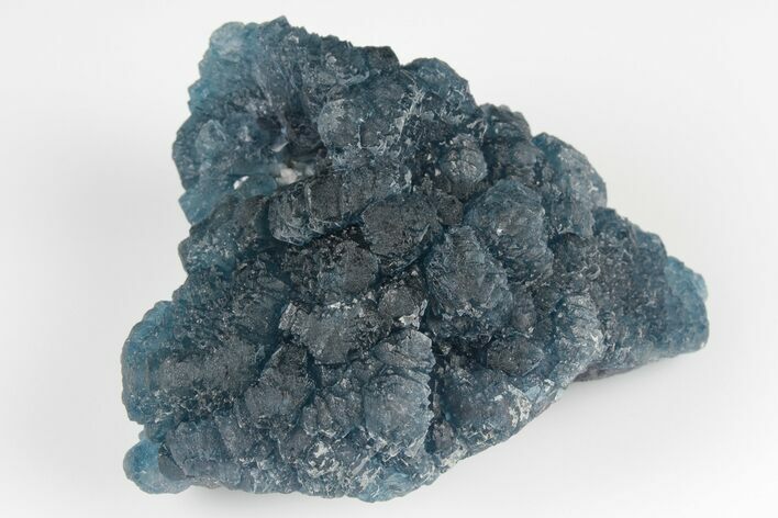 Dark Blue, Cubic/Octahedral Fluorite on Quartz - Inner Mongolia #195280